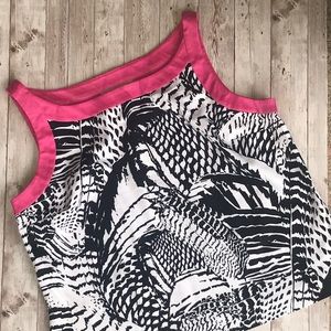 📂Black & White Abstract Sleeveless Top📂